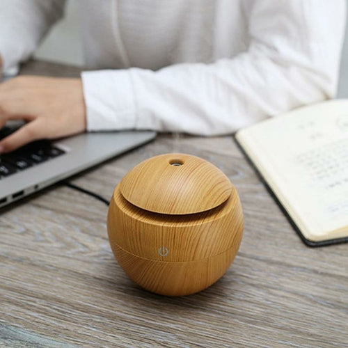 Wood Grain USB Aroma Essential Oil Diffuser Ultrasonic Cool Mist