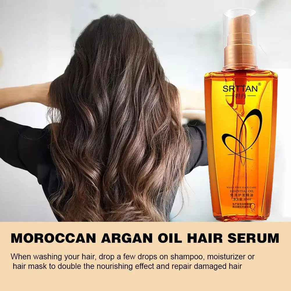 Sérum Capillaire à l'Huile d'Argan Marocaine-Brillance & Réparation